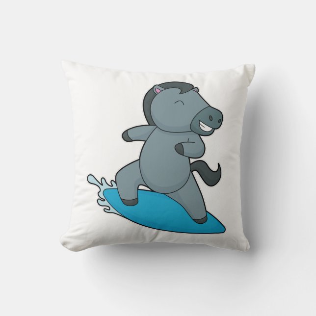 Horse Surfer Water Sport Kussen (Voorkant)