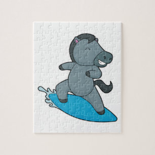 Horse Surfer Water Sport Legpuzzel
