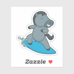 Horse Surfer Water Sport Sticker