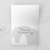 Horse Sympathie Black Silhouette Kaart (Binnen)