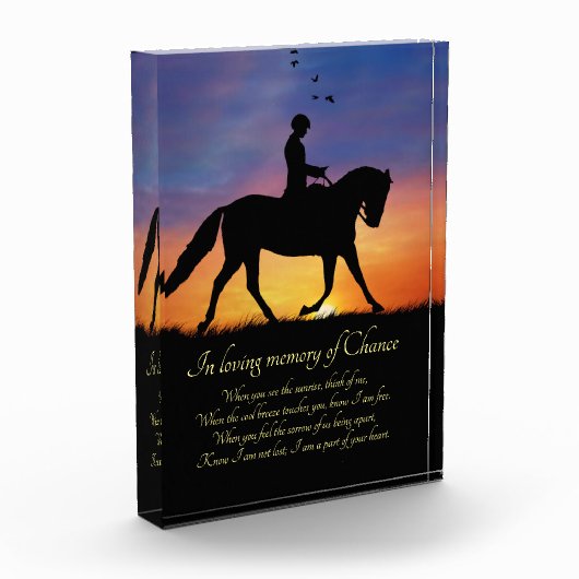 Horse Sympathy Memorial Spirituele dressuur Fotoblokken (Links)