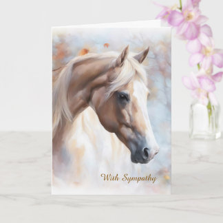 Horse Sympathy with Beautiful Horse Condolences Kaart