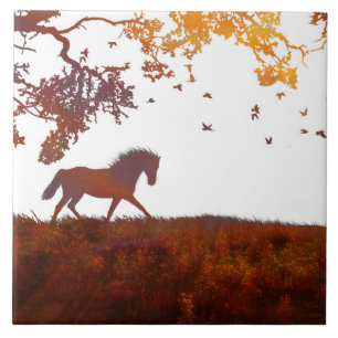 Horse Tegel, Modern minimalist Abstracte Earth Ton Tegeltje