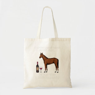 Horse Thoroughbred en vincognaat grappig man eques Tote Bag