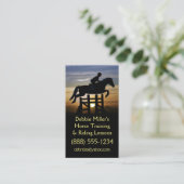 Horse Training and Riding Lessons Visitekaartje (Staand voorkant)