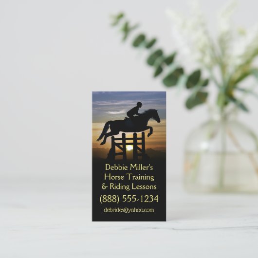 Horse Training and Riding Lessons Visitekaartje (Staand voorkant)