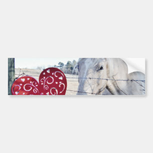 HORSE Valentijn hart Bumpersticker