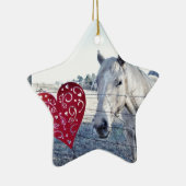 HORSE Valentijn hart Keramisch Ornament (Rechts)