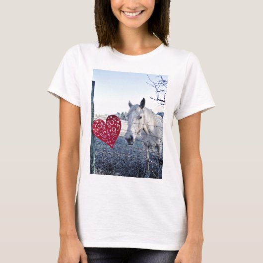 HORSE Valentijn hart T-shirt (Voorkant)