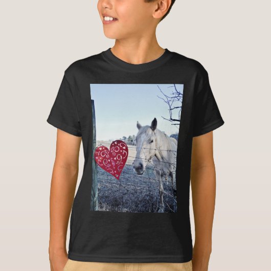 HORSE Valentijn hart T-shirt (Voorkant)