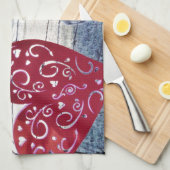 HORSE Valentijn hart Theedoek (Quarter Fold)