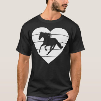 Horse Valentijnsdag Heart Women Horse Lover Eques T-shirt