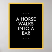 Horse Walks Into a Bar Poster