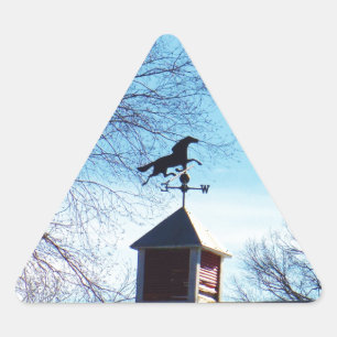 Horse Weather Vane Blue Sky Driehoek Sticker
