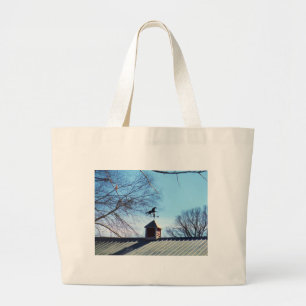 Horse Weather Vane Blue Sky Grote Tote Bag