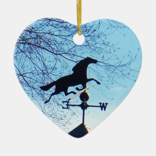 Horse Weather Vane Blue Sky Keramisch Ornament (Voorkant)