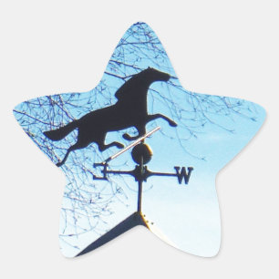 Horse Weather Vane Blue Sky Ster Sticker