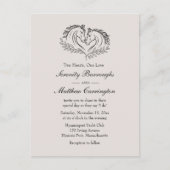Horse Western Elegant Rustic Country Wedding Uitnodiging Briefkaart (Voorkant)