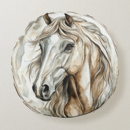 Horse Wild Tame en tijdloos Collectie Rond Kussen