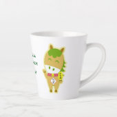 Horse Year Lucky Cute Personalized Name Latte Mug (Droite)