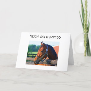 HORSE ZEGT: "MAAR ZEGT NIET DAT HET NIET ZOU ZIJN KAART