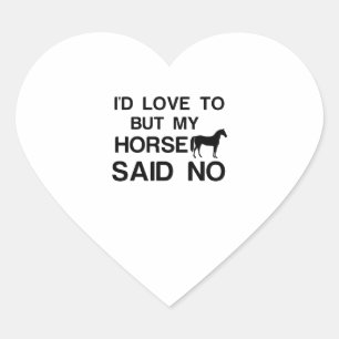 HORSE ZEI NEE HART STICKER