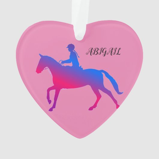 HORSEBACK ÉQUITATION FILLE ACRYLIQUE ORNAMENT PERS (dos)