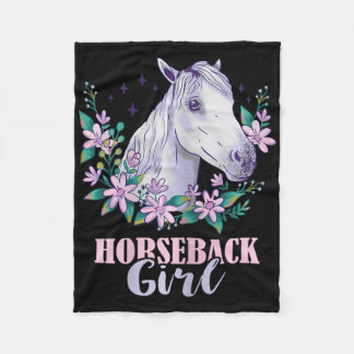 Horseback Girl Horseback Riding Horse Lover Equest Fleece Deken