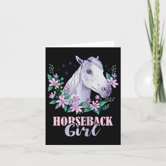 Horseback Girl Horseback Riding Horse Lover Equest Kaart