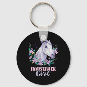 Horseback Girl Horseback Riding Horse Lover Equest Sleutelhanger