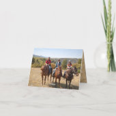 Horseback het Berijden in notecards van Bergen Kaart (Achterkant)