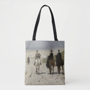 Horseback Ride langs het strand - Fine Art Draagtas