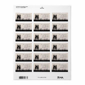 Horseback Riding Couple Equestrian Address Etiket (Full Sheet)