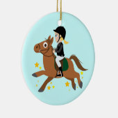 Horseback Riding Keramisch Ornament (Rechts)
