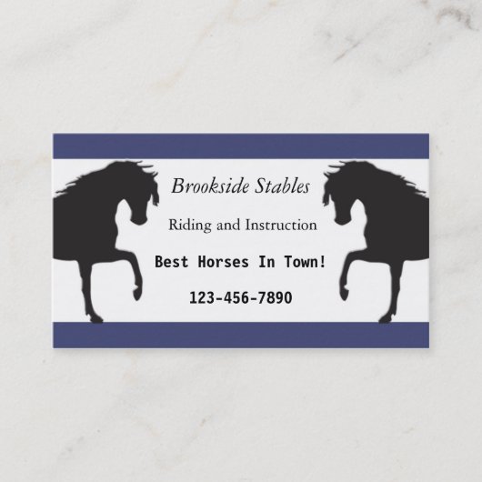 Horseback Riding Visitekaartje (Voorkant)