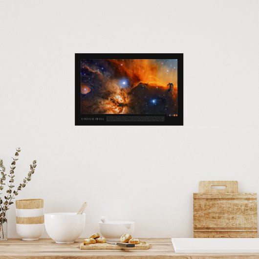 Horsehead and Flame Nebula (Barnard 33, NGC 2024) Poster (Keuken)