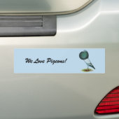 Horseman Pouter Blue Bumpersticker (Op auto)