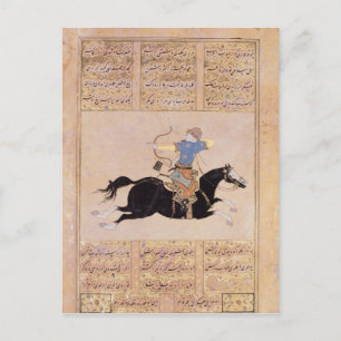 Horseman tekent zijn buis briefkaart