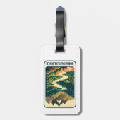 Horsepasture River North Carolina Kleuren Bagagelabel (Achterkant verticaal)