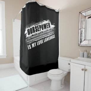 Horsepower is de Humor van de Auto van de Taal van Douchegordijn