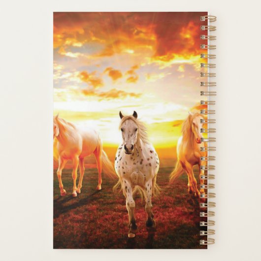 Horses at sunset throw pillow (Dos)