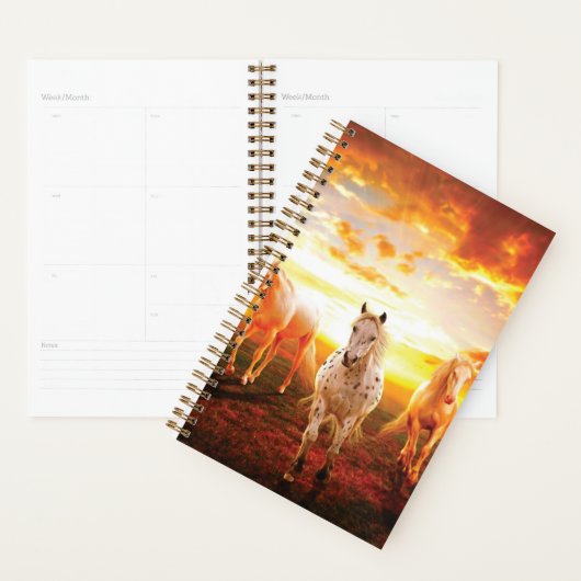 Horses at sunset throw pillow (Devant avec enveloppe)