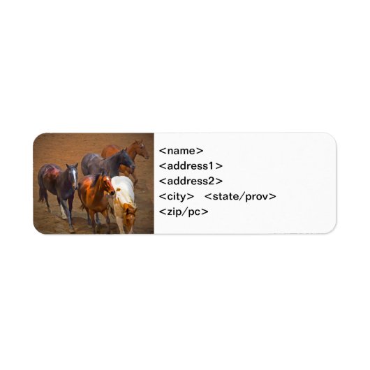 Horses Avery Label (Voorkant)