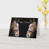 Horses Birthday Card  Kaart (Gele Bloem)