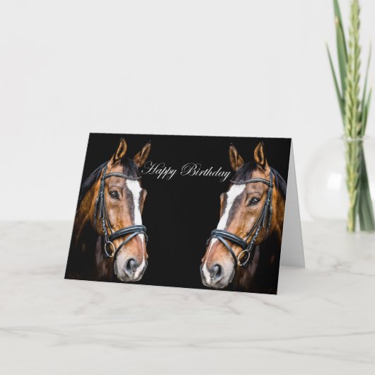 Horses Birthday Card  Kaart (Voorkant)
