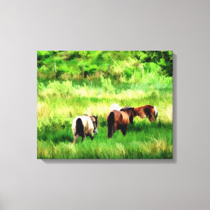 HORSES CANVAS AFDRUK