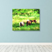 HORSES CANVAS AFDRUK (Insitu (Houten vloer))