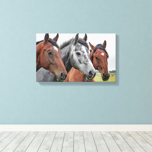 Horses Canvas Afdruk (Insitu (Houten vloer))