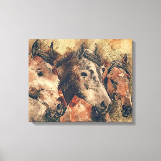 Horses Canvas Afdruk (Voorkant)