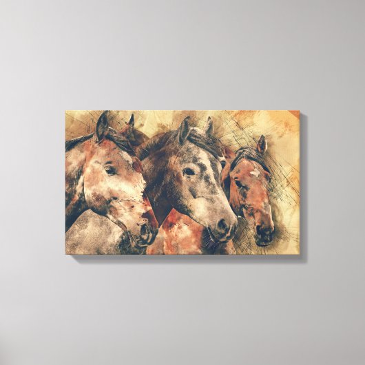 Horses Canvas Afdruk (Voorkant)